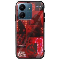 Aesthetic Red Xiaomi Poco C65 Groove TPU (Tempered Glass και TPU)