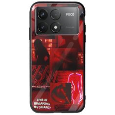 Aesthetic Red Xiaomi Poco F6 Pro 5G Groove TPU (Tempered Glass και TPU)