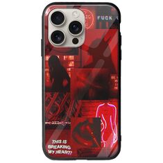 Aesthetic Red iPhone 16 Pro Groove TPU (Tempered Glass και TPU)