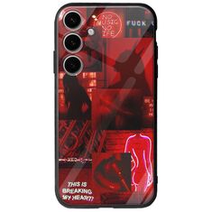Aesthetic Red Samsung Galaxy S25 5G Groove TPU (Tempered Glass και TPU)