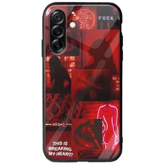 Aesthetic Red Samsung Galaxy A36 5G  Groove TPU (Tempered Glass και TPU)