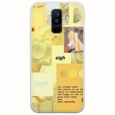 Aesthetic Yellow Samsung Galaxy A6 Plus 2018 Flexible TPU (Διάφανη Σιλικόνη)