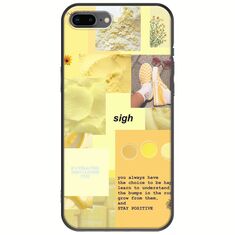Aesthetic Yellow iPhone 8 Plus Black TPU (Μαύρη Σιλικόνη)