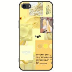 Aesthetic Yellow iPhone 7 Black TPU (Μαύρη Σιλικόνη)