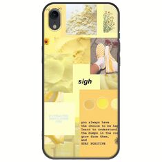 Aesthetic Yellow iPhone XR Black TPU (Μαύρη Σιλικόνη)