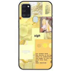 Aesthetic Yellow Samsung Galaxy A21s Black TPU (Μαύρη Σιλικόνη)