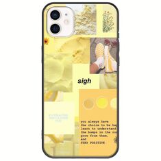 Aesthetic Yellow iPhone 12 mini Black TPU (Μαύρη Σιλικόνη)