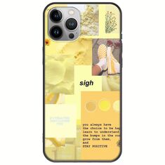 Aesthetic Yellow iPhone 12 Pro Max Black TPU (Μαύρη Σιλικόνη)