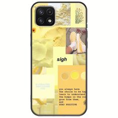 Aesthetic Yellow Samsung Galaxy A22 5G Black TPU (Μαύρη Σιλικόνη)