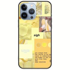 Aesthetic Yellow iPhone 13 Pro Black TPU (Μαύρη Σιλικόνη)