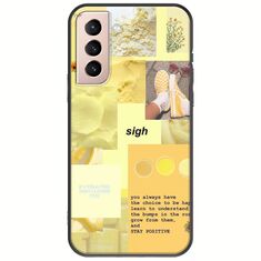Aesthetic Yellow Samsung Galaxy S21 FE 5G Black TPU (Μαύρη Σιλικόνη)