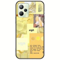 Aesthetic Yellow Realme C35 Black TPU (Μαύρη Σιλικόνη)