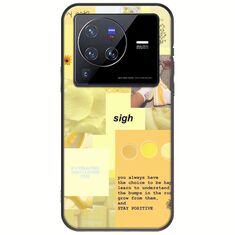 Aesthetic Yellow Vivo X80 Pro Black TPU (Μαύρη Σιλικόνη)