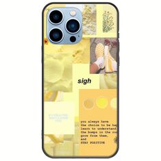 Aesthetic Yellow iPhone 14 Pro Max Black TPU (Μαύρη Σιλικόνη)