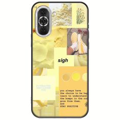 Aesthetic Yellow Huawei Nova 10 Pro Black TPU (Μαύρη Σιλικόνη)