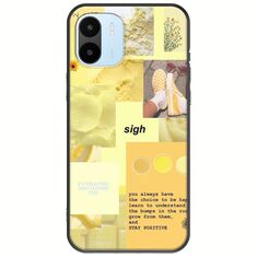 Aesthetic Yellow Xiaomi Redmi A1 Black TPU (Μαύρη Σιλικόνη)