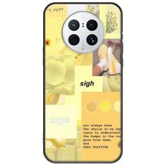 Aesthetic Yellow Huawei Mate 50 Pro Black TPU (Μαύρη Σιλικόνη)