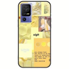 Aesthetic Yellow TCL 40 SE Black TPU (Μαύρη Σιλικόνη)