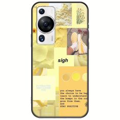 Aesthetic Yellow Huawei P60 Pro Black TPU (Μαύρη Σιλικόνη)