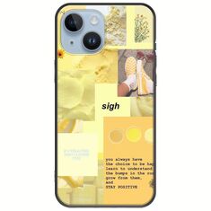 Aesthetic Yellow iPhone 15 Black TPU (Μαύρη Σιλικόνη)