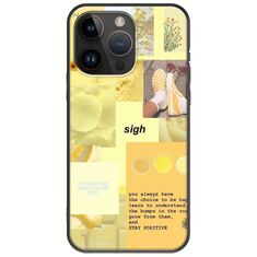 Aesthetic Yellow iPhone 15 Pro Max Black TPU (Μαύρη Σιλικόνη)