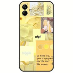 Aesthetic Yellow Samsung Galaxy F04 Black TPU (Μαύρη Σιλικόνη)