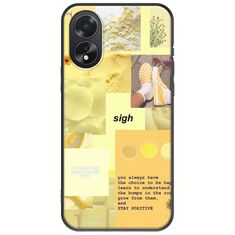 Aesthetic Yellow Oppo A18 4G Black TPU (Μαύρη Σιλικόνη)