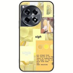 Aesthetic Yellow OnePlus 12R 5G Black TPU (Μαύρη Σιλικόνη)