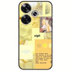 Aesthetic Yellow Xiaomi Poco F6 5G Black TPU (Μαύρη Σιλικόνη)