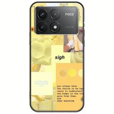 Aesthetic Yellow Xiaomi Poco F6 Pro 5G Black TPU (Μαύρη Σιλικόνη)