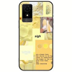 Aesthetic Yellow TCL 501 Black TPU (Μαύρη Σιλικόνη)