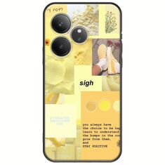 Aesthetic Yellow Realme GT 6 5G Black TPU (Μαύρη Σιλικόνη)