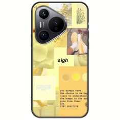 Aesthetic Yellow Huawei Pura 70 Black TPU (Μαύρη Σιλικόνη)