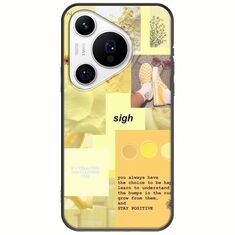 Aesthetic Yellow Huawei Pura 70 Pro Black TPU (Μαύρη Σιλικόνη)