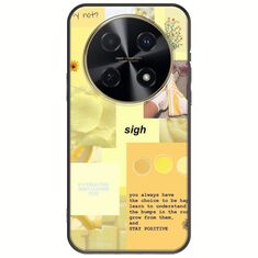 Aesthetic Yellow Huawei Nova 12i Black TPU (Μαύρη Σιλικόνη)