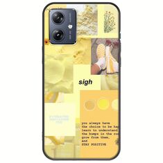 Aesthetic Yellow Motorola Moto G54 5G Black TPU (Μαύρη Σιλικόνη)