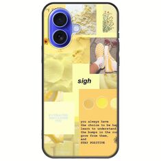 Aesthetic Yellow iPhone 16 Black TPU (Μαύρη Σιλικόνη)