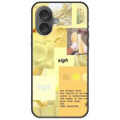 Aesthetic Yellow iPhone 16 Plus Black TPU (Μαύρη Σιλικόνη)