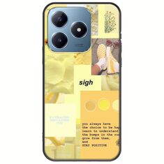 Aesthetic Yellow Realme C63 Black TPU (Μαύρη Σιλικόνη)