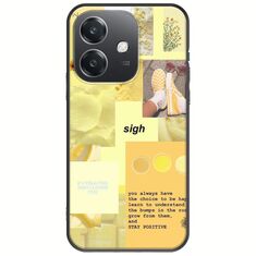 Aesthetic Yellow Oppo A40 Black TPU (Μαύρη Σιλικόνη)
