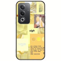 Aesthetic Yellow Oppo A80 5G Black TPU (Μαύρη Σιλικόνη)
