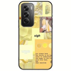 Aesthetic Yellow Oppo Reno 12 Pro 5G Black TPU (Μαύρη Σιλικόνη)