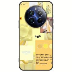 Aesthetic Yellow Realme 12+ 5G Black TPU (Μαύρη Σιλικόνη)