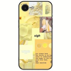 Aesthetic Yellow iPhone 16e Black TPU (Μαύρη Σιλικόνη)