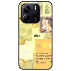 Aesthetic Yellow Xiaomi Redmi Note 14 5G Black TPU (Μαύρη Σιλικόνη)
