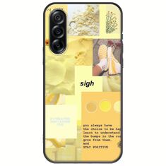 Aesthetic Yellow Samsung Galaxy A36 5G  Black TPU (Μαύρη Σιλικόνη)