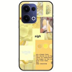 Aesthetic Yellow Oppo Reno 13 5G Black TPU (Μαύρη Σιλικόνη)