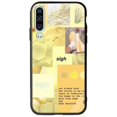 Aesthetic Yellow Huawei P30 Groove TPU (Tempered Glass και TPU)
