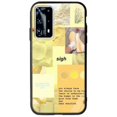Aesthetic Yellow Huawei P40 Groove TPU (Tempered Glass και TPU)