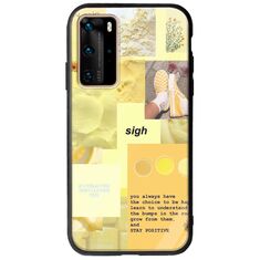 Aesthetic Yellow Huawei P40 Pro Groove TPU (Tempered Glass και TPU)